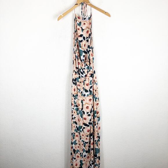 Show Me Your Mumu Heather Floral Halter Maxi Dress Small Steel Magnolia Wedding - Picture 13 of 14
